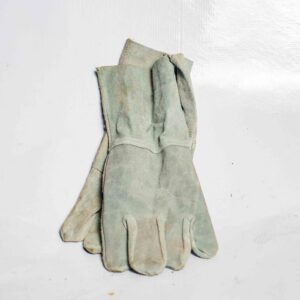G&S LEATHER GLOVES GREY